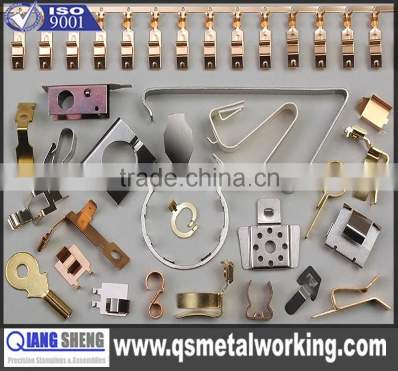 customized OEM aluminum stainless steel brass metal small spring clips