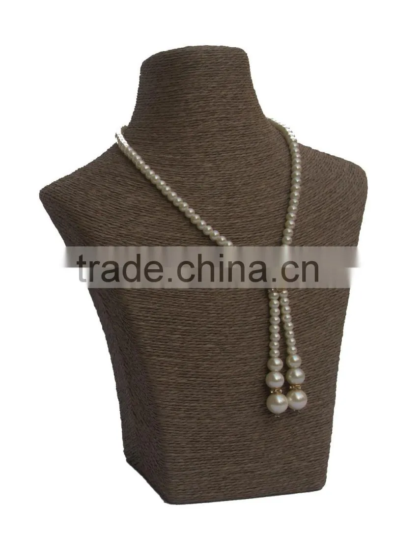 China Folk Art Handmade PU Necklace Bust Jewelry Display Wine Bust Jewelry Necklace Display
