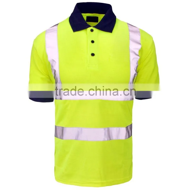 hot sale high visibility reflective safety polo shirt