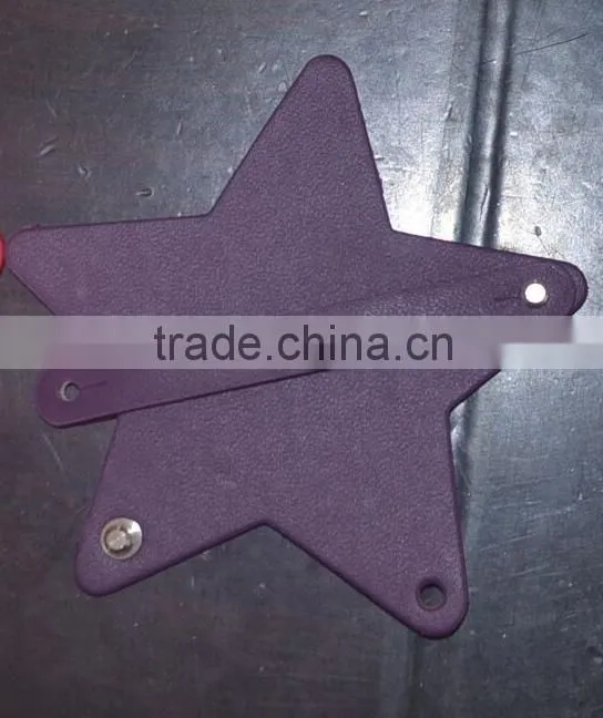 PU Leather Star Shape Hang Tag can be Decorated with DIY Slide Letters