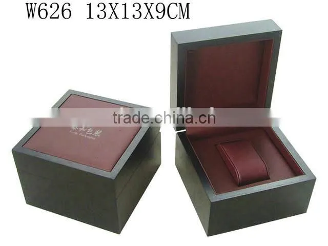 W514 Luxury Storage Display Wooden Single Watch Packaging Box Lining Velvet