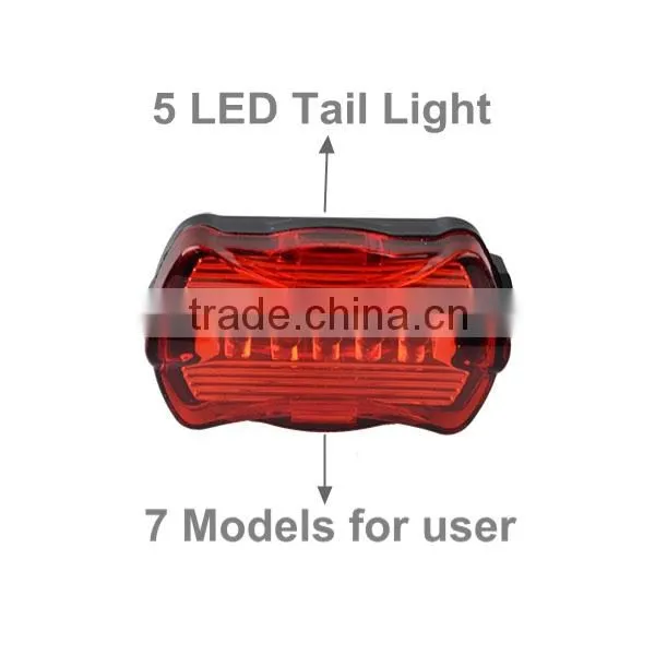 Plastic Front Bicycle Lamp 5LED 4*AAA Bicycle Lamp