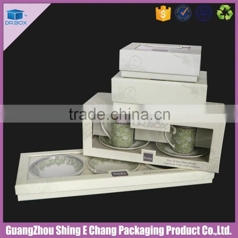 Hot sell fancy paper gift box for ceramic bowl
