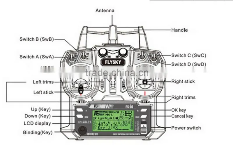 FlySky FS-i6 2.4G 6CH AFHDS RC Transmitter With FS-iA6 Receiver