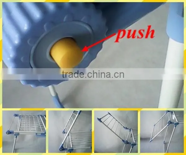 Plastics Baby Clothes Folding Metal Clothes Drying Rack