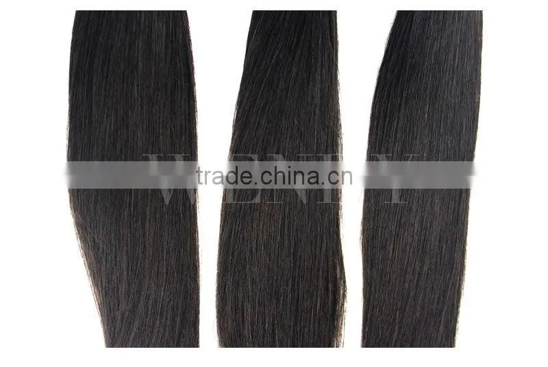 100% European Virgin Remy Hair Straight Hair Weaving Weft Hair