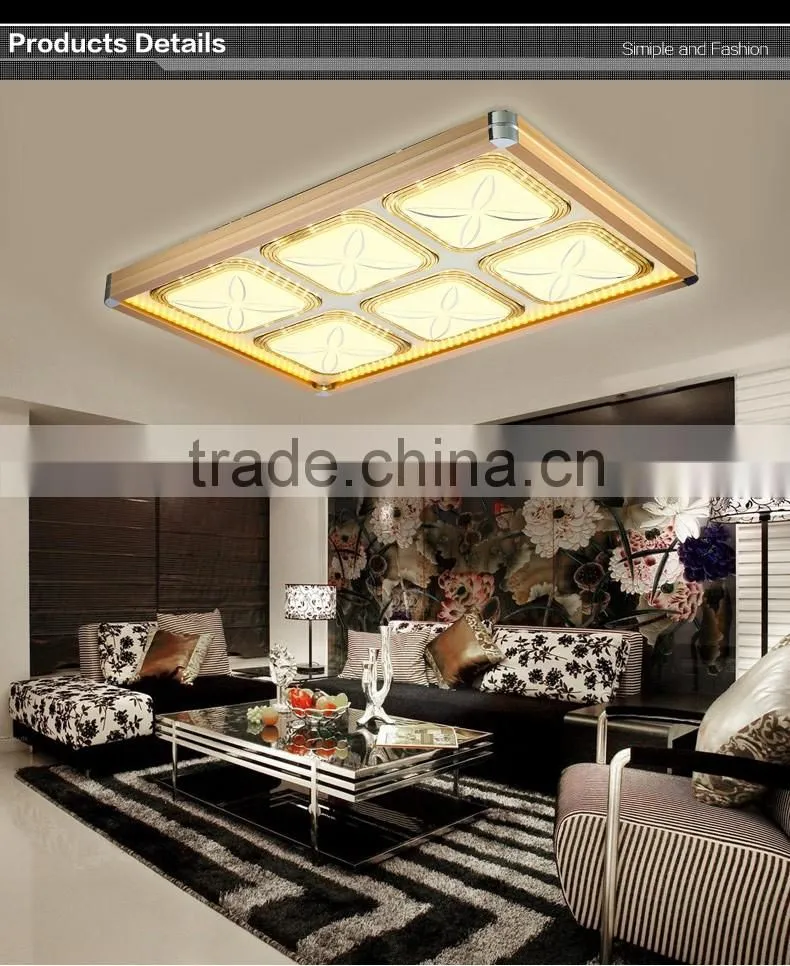 2016 New Design led ceiling light dimmer square 750X750mm 60WX2