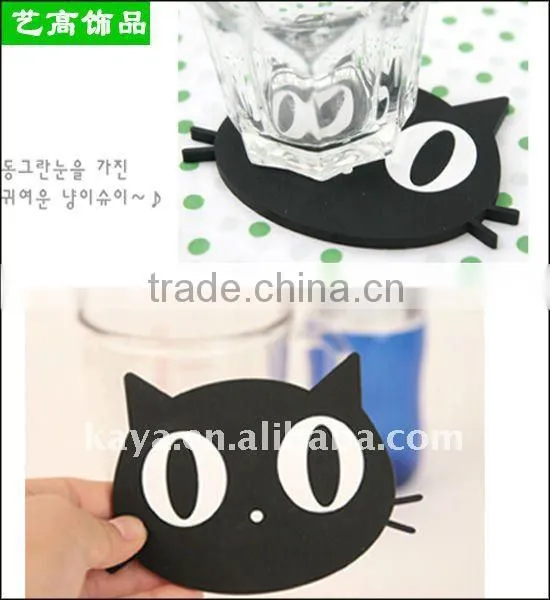High quality soft pvc animal printing coaster