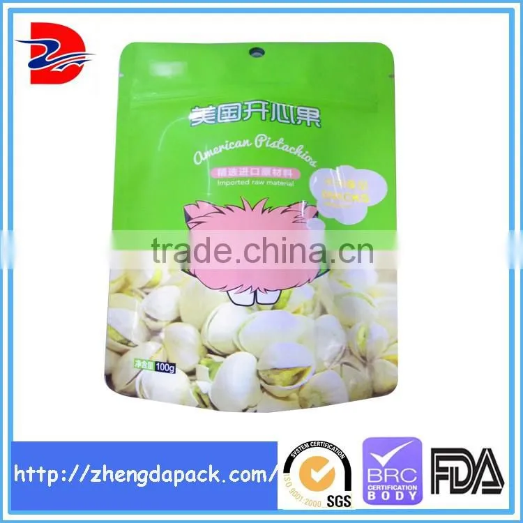 gravure printing frosted zipper bags with logo