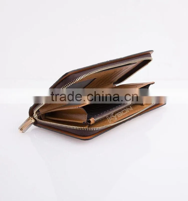 2015 new emboss brand latest design genuine leather men purses