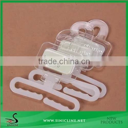 Sinicline White Plastic Scarf/Wallet Hanger with logo Epoxy