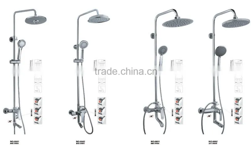 Led shower heads set shower mixer waterfall shower shampoing corner bath shower sets cixi ningbo bath shower sets