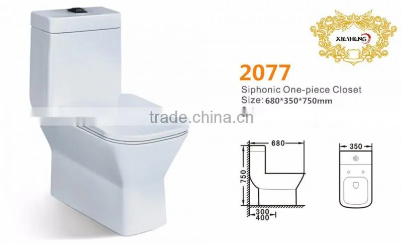Sanitary ware ceramic siphonic one piece square toilet price