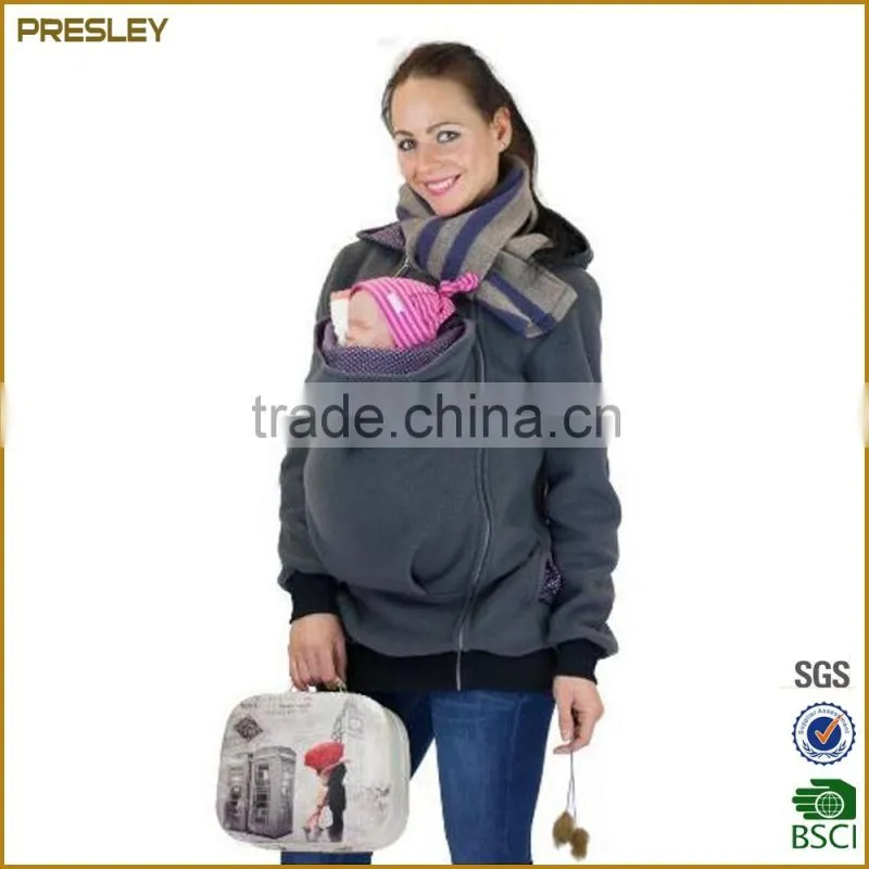 Presley oem high quality casual style zipper pregnant hood womens hoodies