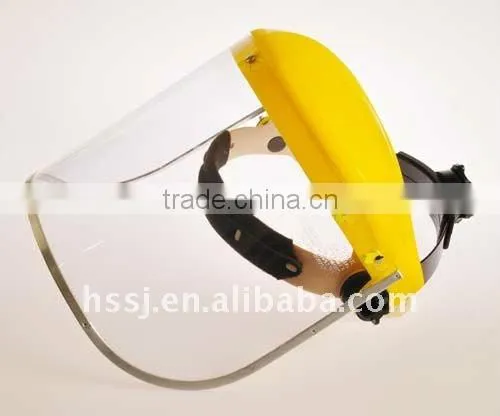 2016 New Protective headband ABS face visor with PP headgear PC helmet headgear PVC head gear for sales