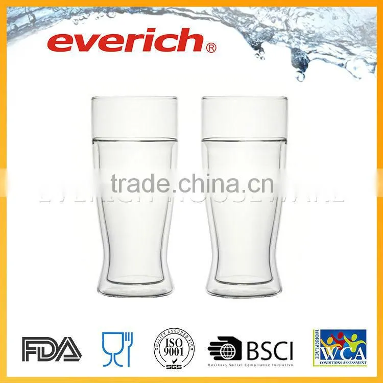 Double Wall Without Handle High-borosilicate Glass Tumbler Round Bottom Glass Cup