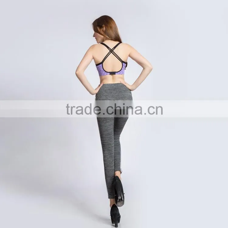 Elegant Crossed Bras and High-waisted Yoga Leggings Women Sportswear