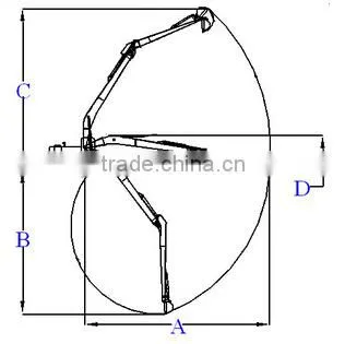 Excavator long reach
