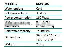 Stainless steel cold water cooler