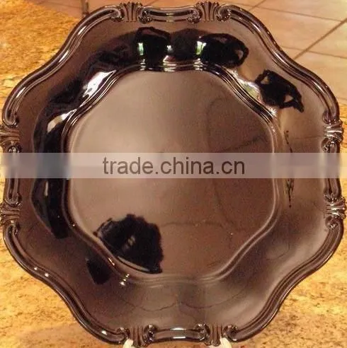 Plastic antique decorative baroque plates
