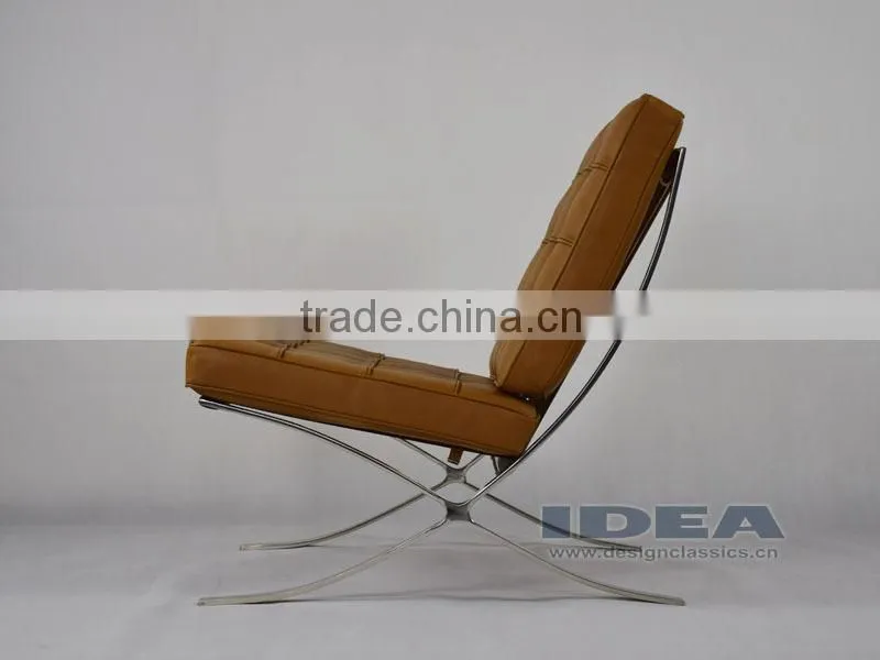 DC2001 Replica Mies Van Der Rohe Barcelona Chair - Light Brown