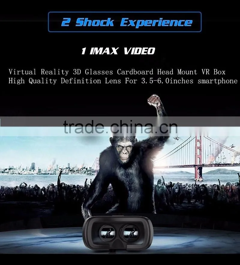 Newest technology 3D vr glasses magic game movie virtual reality box