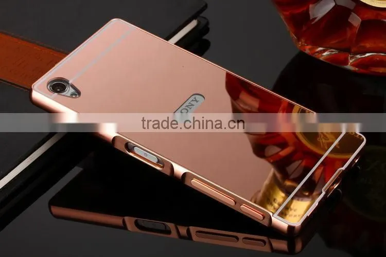 High Quality Luxury Mirror Cover Bumper Phone Case For Sony Z5P