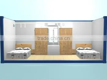 transformed environmental movable container house for living with two roofs