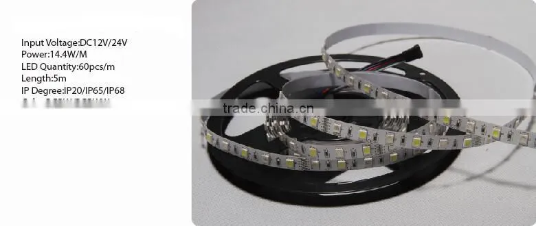 28.8W/M DC12V IP20/IP65 120PCS/M SMD5050 Magic color LED strip lighting