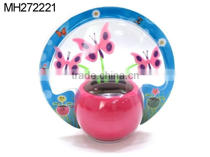 Solar power swing flower car decoration toys