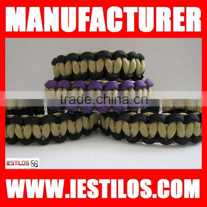 wholesale 550 paracord bracelet with paracord whistle buckle