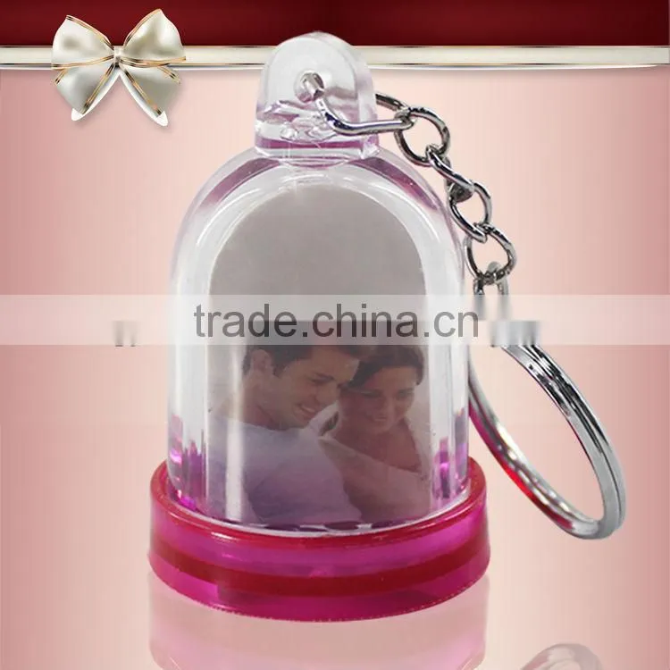 Valentine's day photo snowball keychain