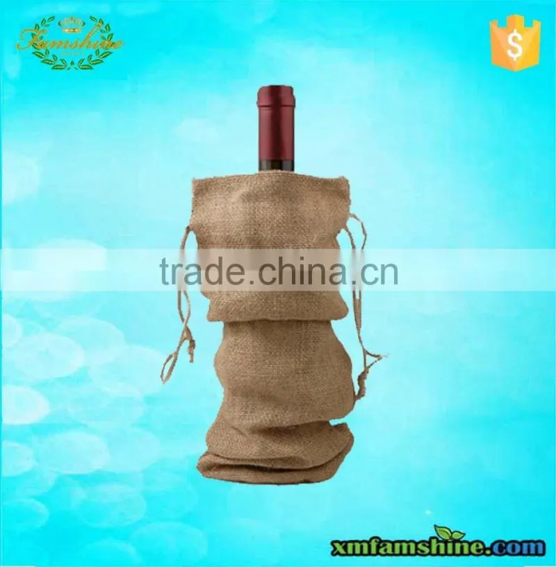 new arrival fancy jute wine bottle bag