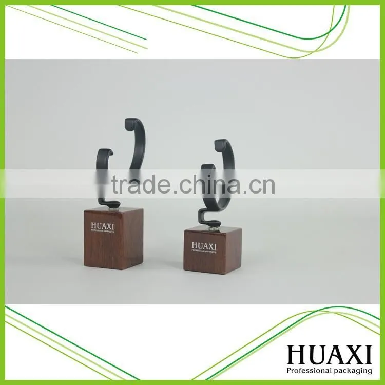 Printed Logo Holder Cube for Single Watch, MDF Block for Watch Display