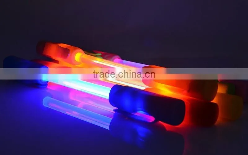 Led flare safety colorful flashing light flexible stick for bike