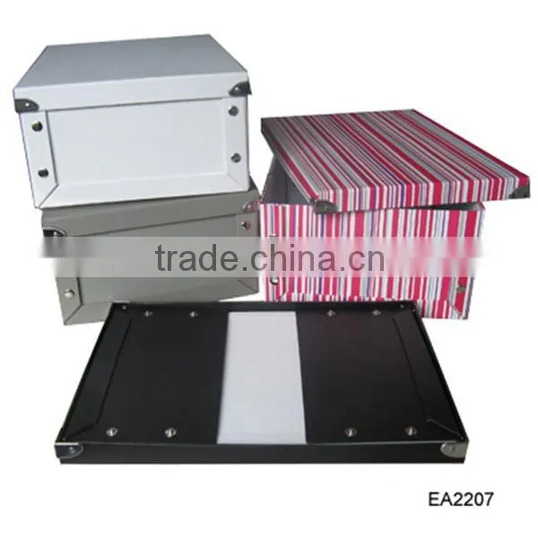 Decorative storage boxes with lid, custom size home storage box