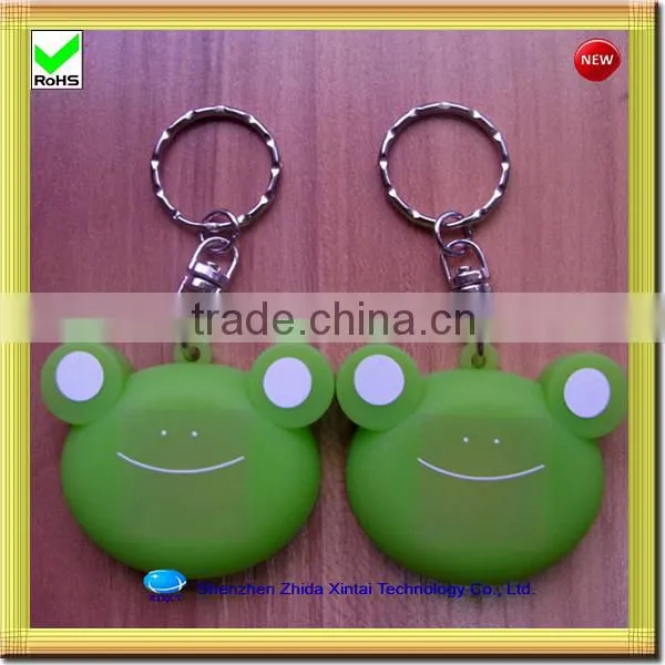 cute yellow duck shape silicone key chain led