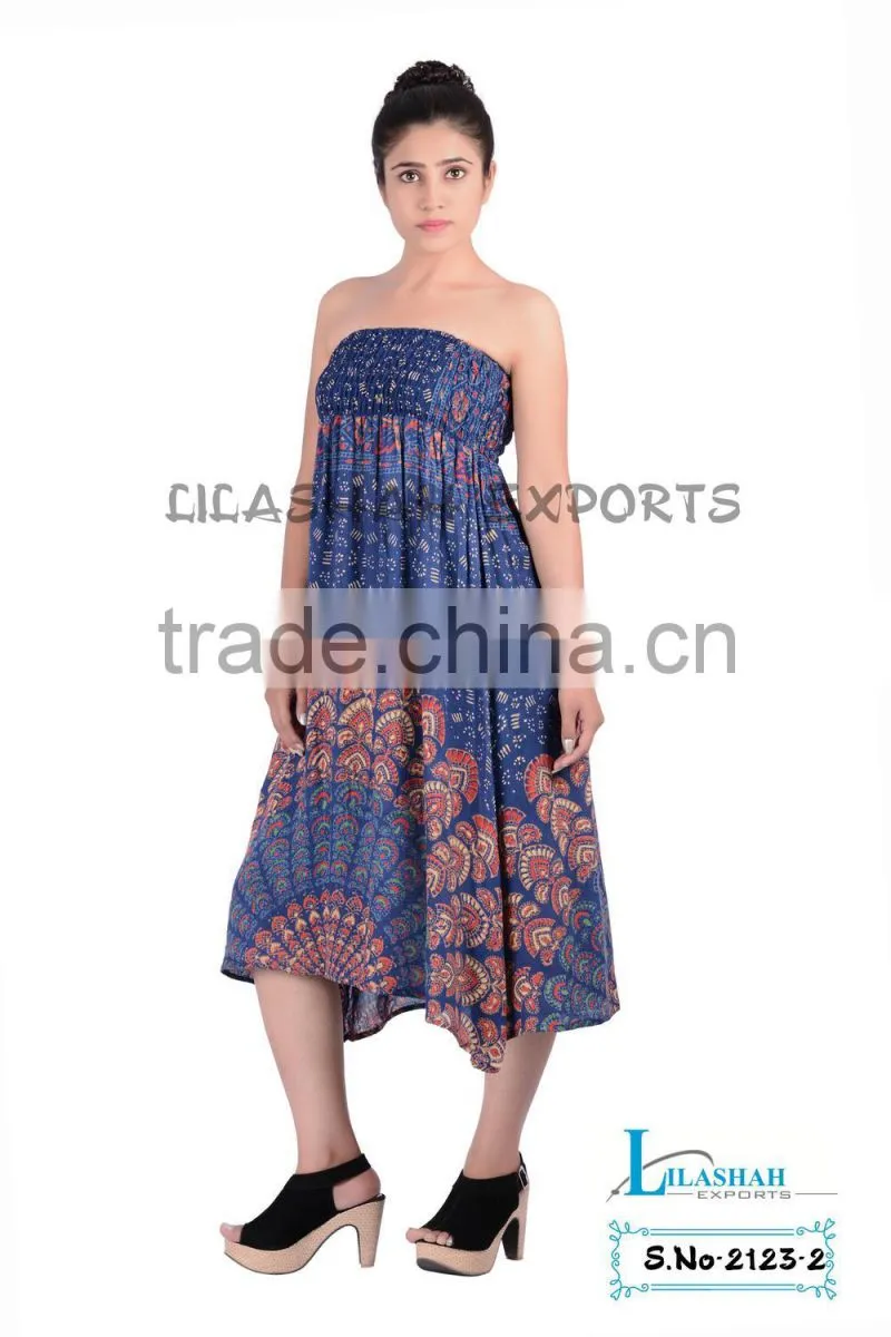 2123 Rayon MandalaTube Dress rayon dress dresses Smoke Vestido Ropa Garments Manufacturer Jaipur India sun summer dress