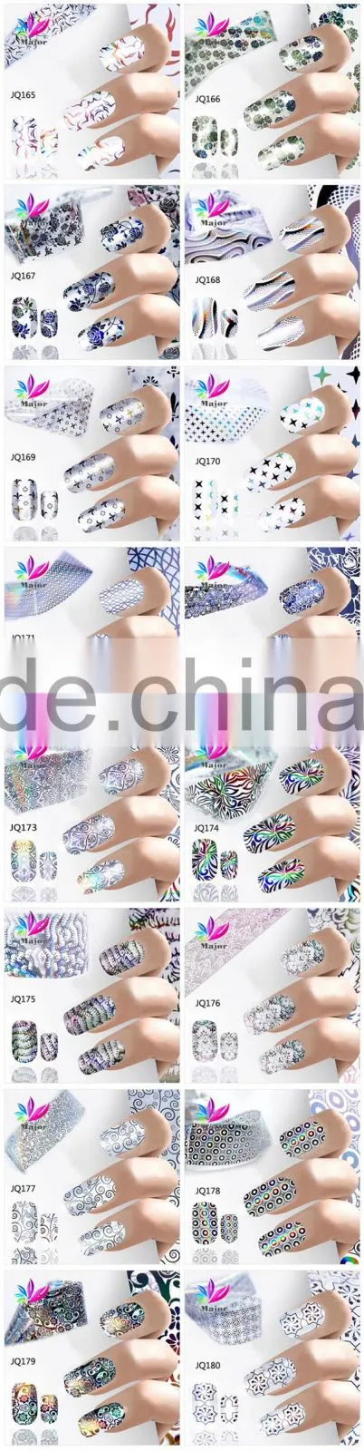 Fashion Nail Art Transfer Stickers 3D Design nail foil