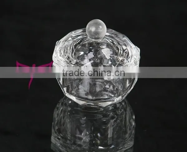 Glass Dappen Dish Acrylic Liquid Nail Gel Glass Container Cap