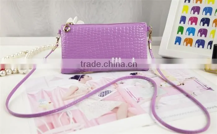 Low cost leather sling shoulder bag ladies purses handbags