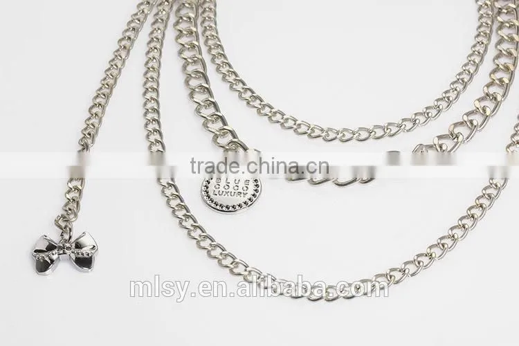 Decorative metal fashion zinc alloy ornament chain for clothes F1-80001