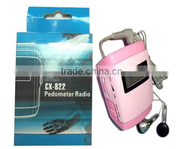 Multifunctional Digital FM Radio Calorie Pedometer with Step Counter and Disdance Counter