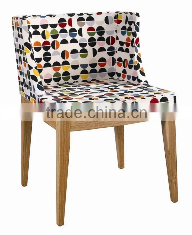Elegant Dining Room Fabric Chair Wooden Dining Chair