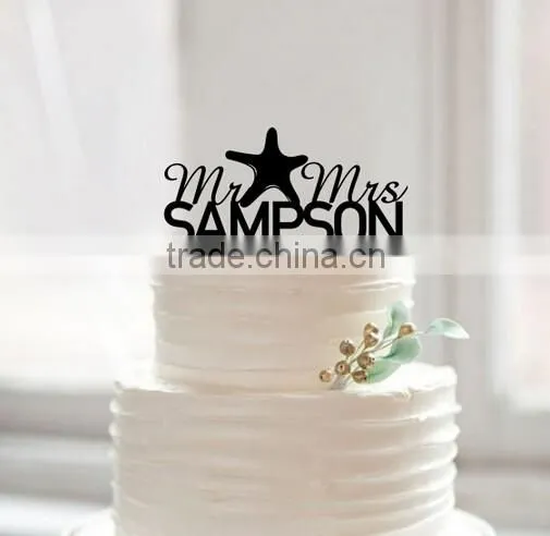 Personalized Mr And Mrs Groom & Bride Silhouette Rustic Wedding Cake Topper Gift