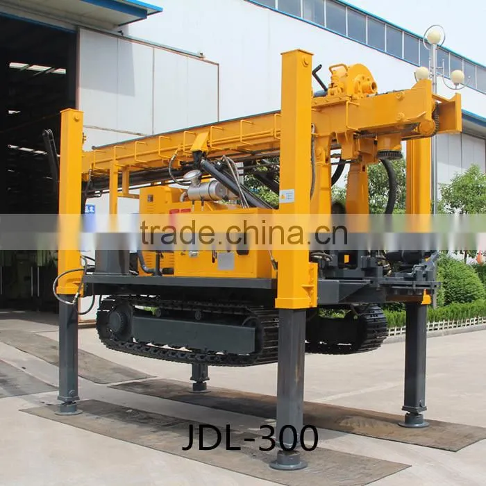 JDL-300 DTH percussive drilling rig water-air dual purpose core bore drilling machine