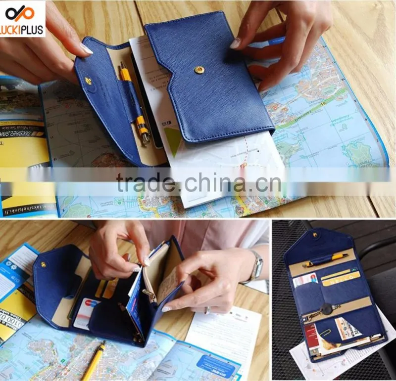 Luckiplus Inventory Multi-purpose Rfid Blocking Passport Wallet Organizer Holder