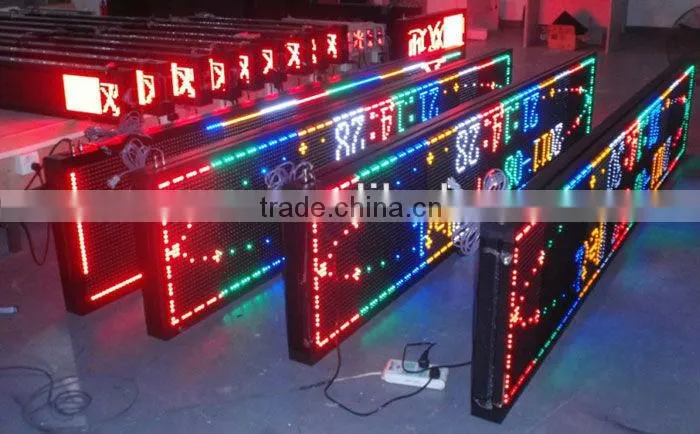 Spain---P10 indoor digital multi-line programmable programmable led moving message display board sign