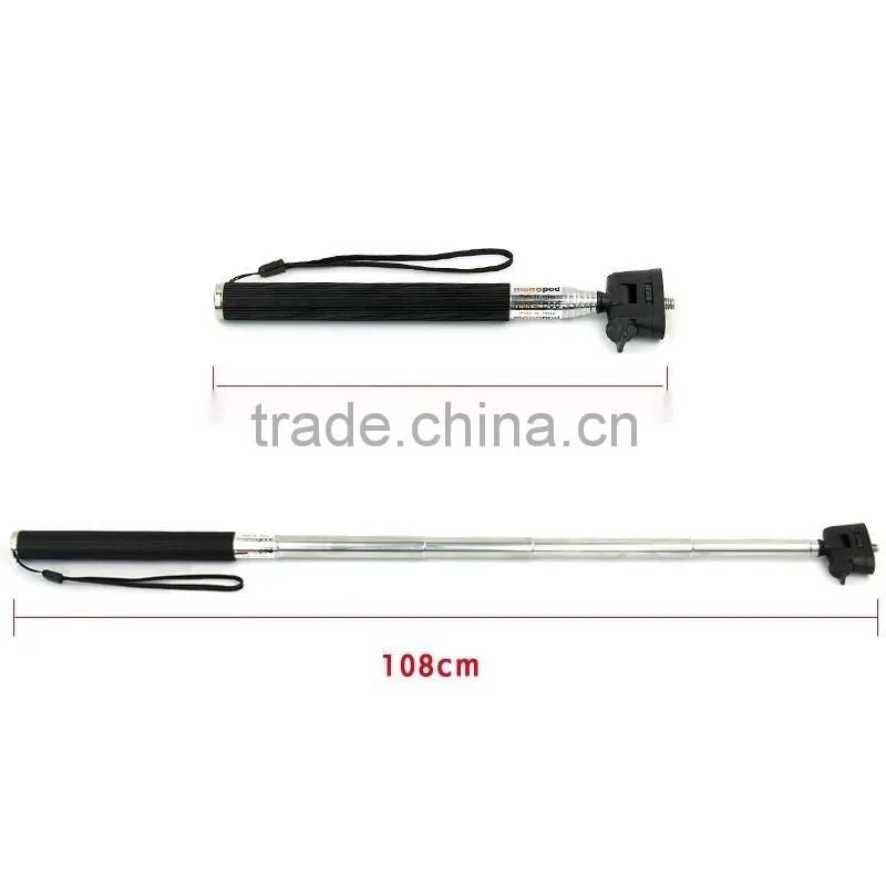 Selfie Extendable Wired Remote Shutter Handheld Selfie Stick Monopod For Phone