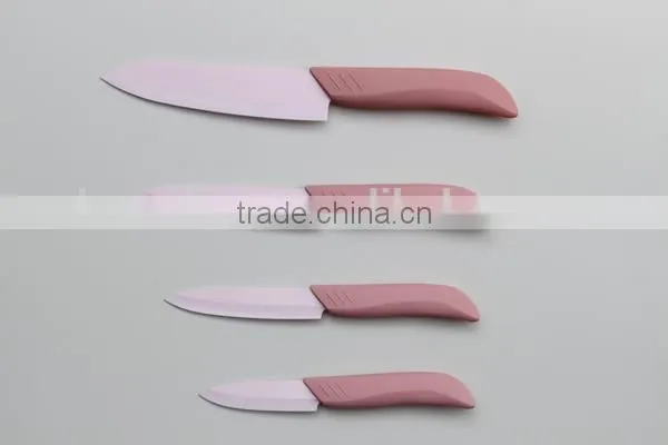 Pink Color Coated Handle & Blade Ceramic Kitchen Knife set